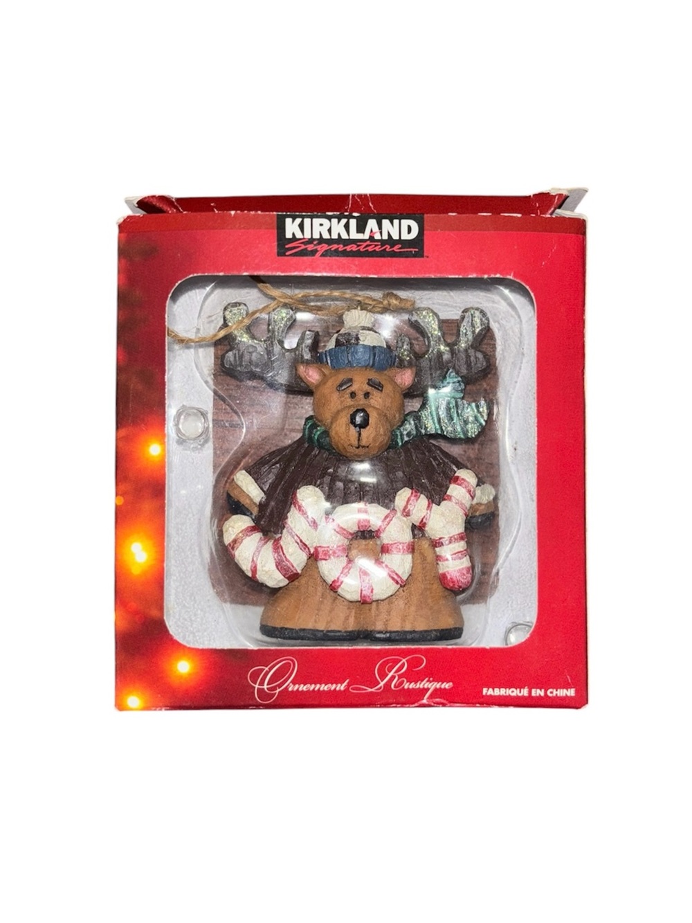 reindeer joy ornament